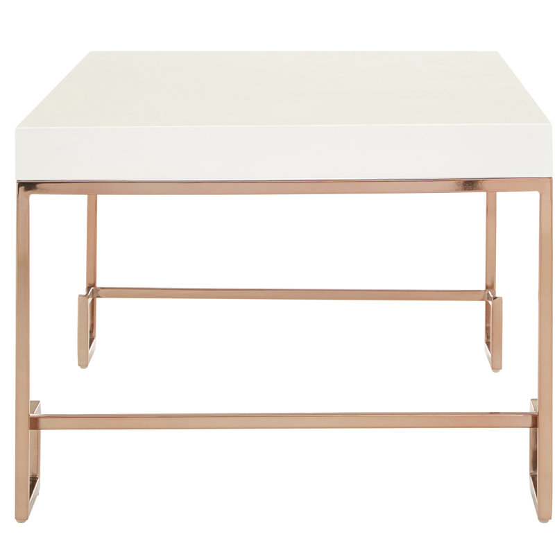 Fultz Sled Coffee Table, H 45 x W 115 x D 60 cm, Rose Gold