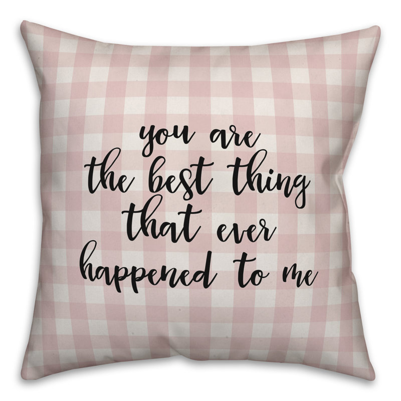 Coussin You You The Best Thing, Rose / Noir, Coussin décoratif