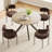 Solid Wood Round Dining Kitchen Table for 4-6 People with Intersecting X-Pedestal Base, Durable and Stylish-548546779
