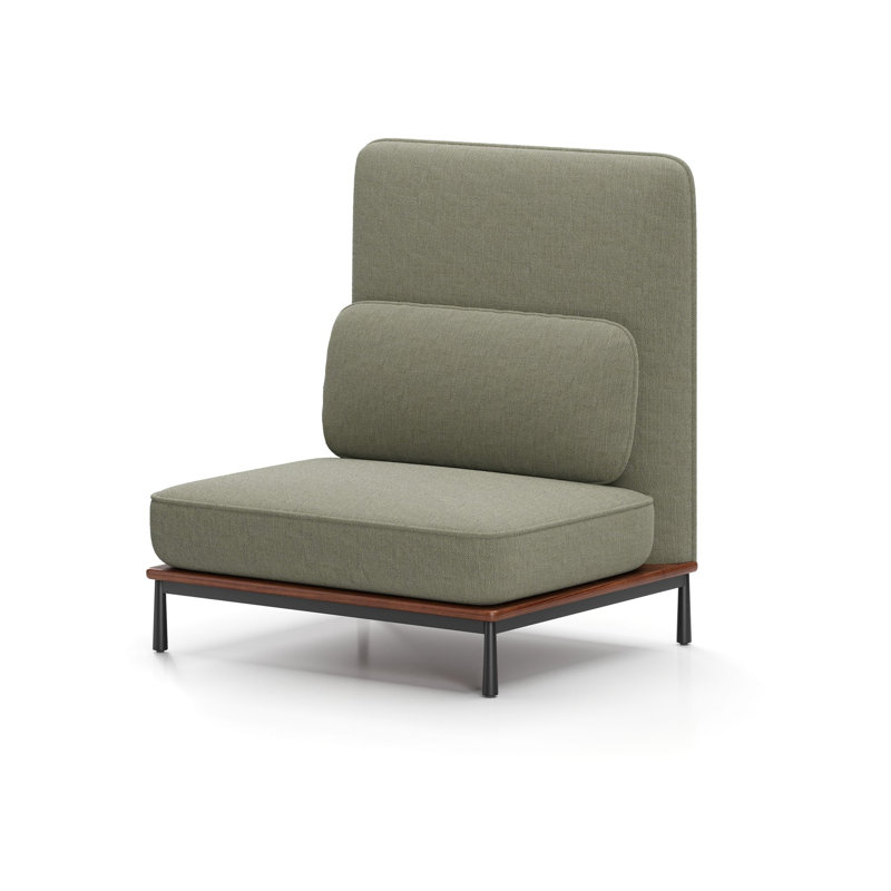 Arc Chair, L493 Sanfor Nickel 3475 Linen, Natural Walnut