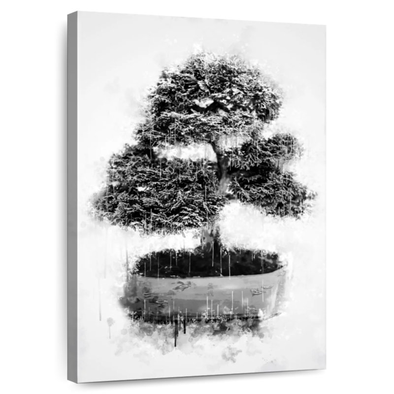 Bonsaï Harnek noir et blanc, H 39 po x l 26 po