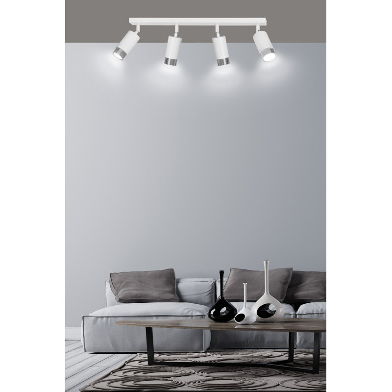 Cromwell 78cm 4 -Light Track Kit, Chrome, White