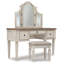 Coiffeuse et miroir avec tabouret Cytlali