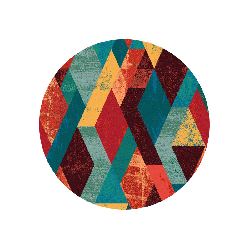 Plaisance Abstract Indoor Rug, Round 8'