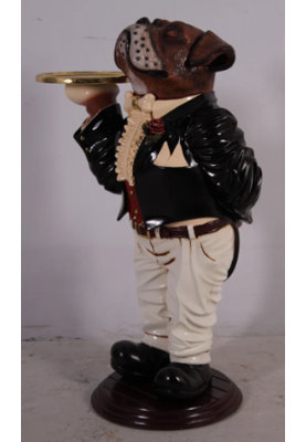 Kayen Large Bulldog Boxer Butler Statue