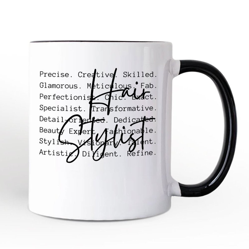 Tasse de définition de coiffeur, mots de appréciation de salon de beauté avec nom personnalisé