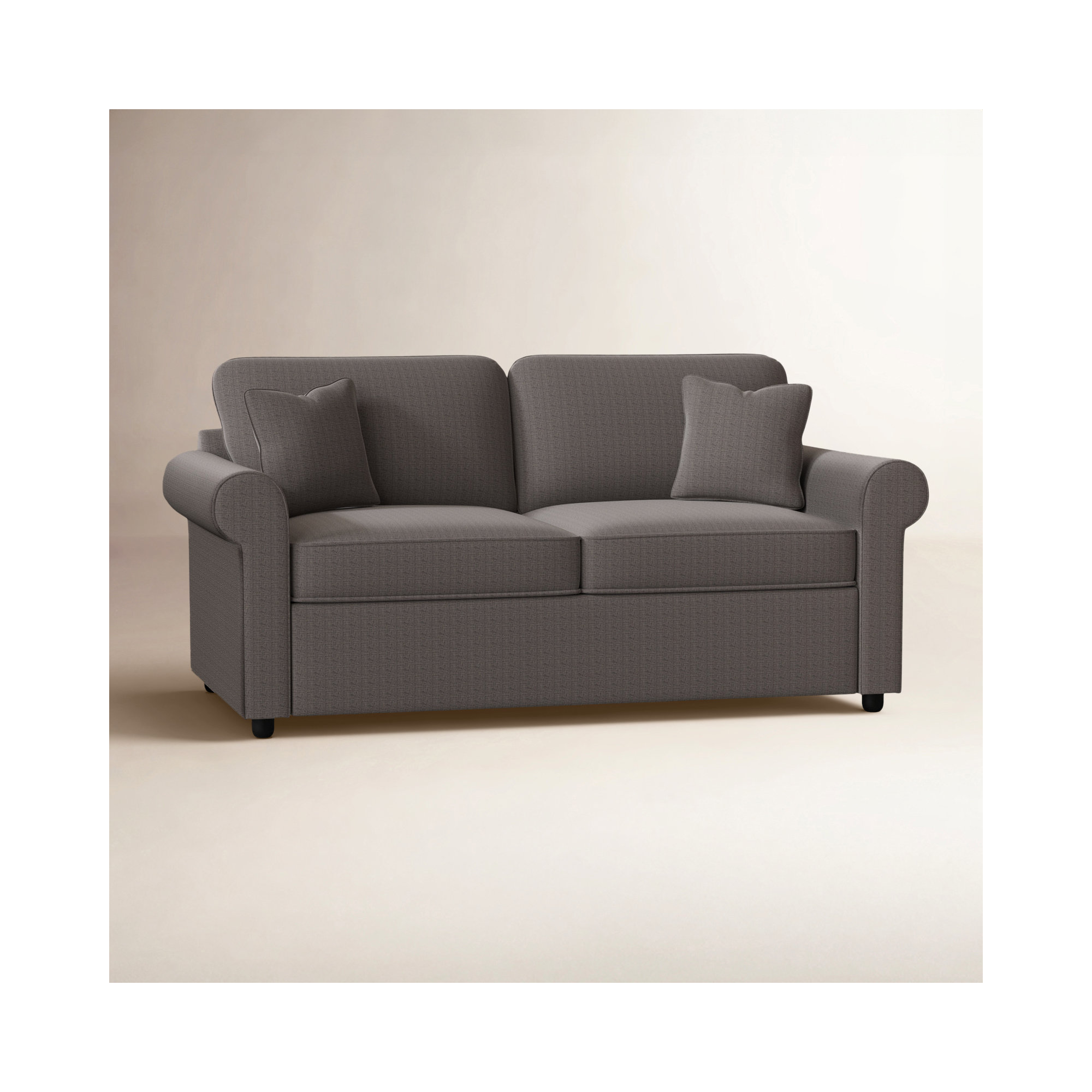 Warrington 76'' Upholstered Sleeper Sofa, Zula Charcoal