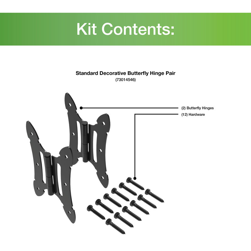 Standard Decorative Butterfly Hinge
