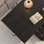 Bureau rectangulaire en frêne massif noir-1363676180