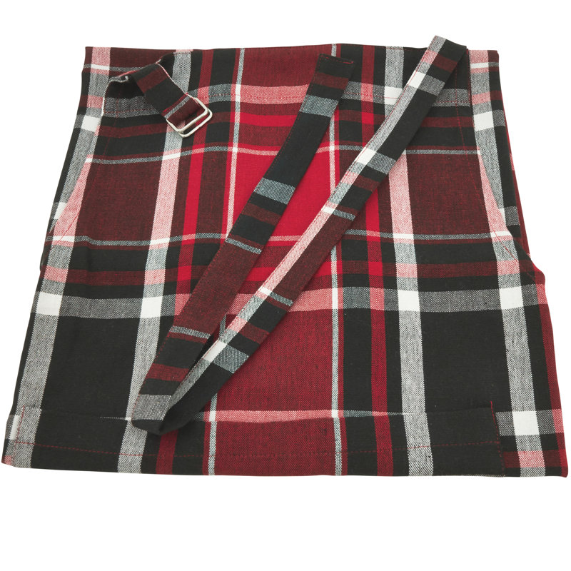 Aadiv Plaid Cotton Bib Apron