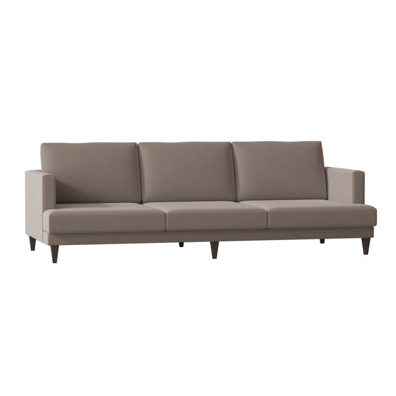 Carol Sofa, Bella Black Performance Velvet, Brown Mahogany