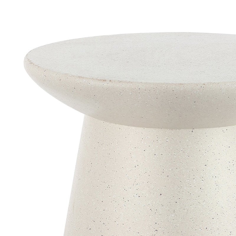 Kenzye End Table, Cream Terrazzo