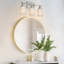 Applique murale de style campagne moderne à 3 lumières en nickel brossé avec abat-jour en verre blanc laiteux-129077020