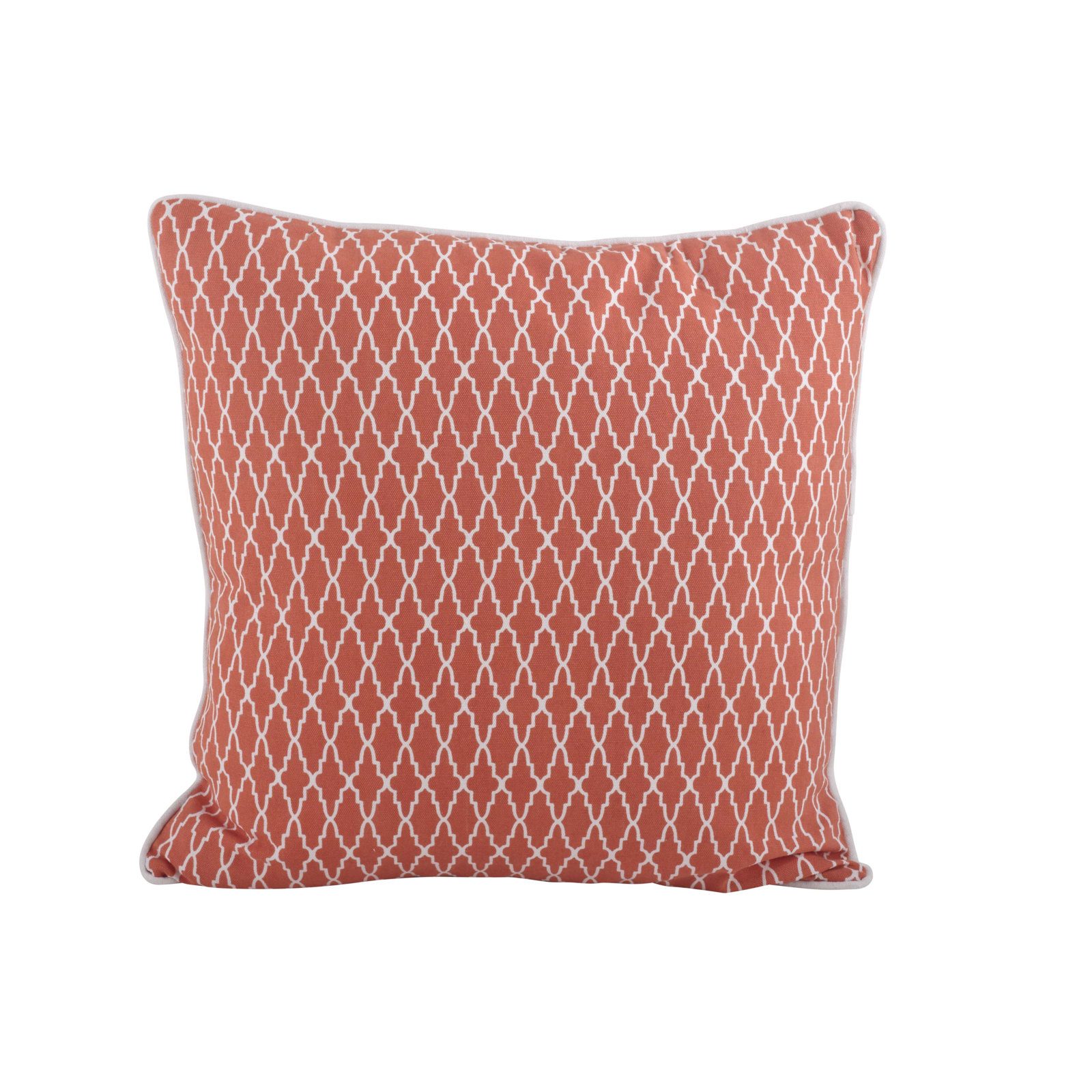 Las Palmas Cotton Throw Pillow, Tangerine, Cover Only
