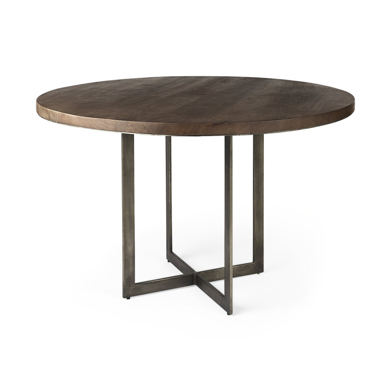 Table de salle à manger 48 "brun et gris
