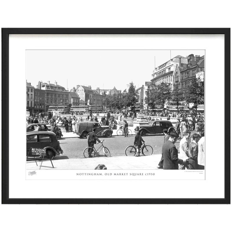 Nottingham, Old Market Square C1950 - Single Picture Frame Print, 60cm H x 80cm W x 2.3cm D