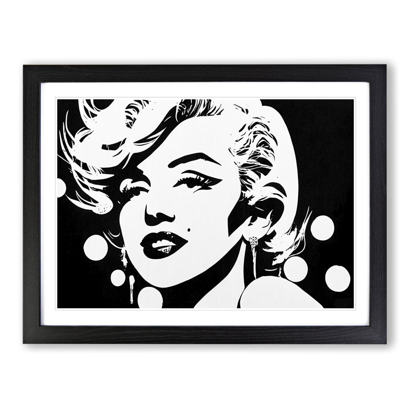 Marilyn Monroe In Monochrome Vol.2 - Single Picture Frame Painting, Black, 46cm H x 64cm W x 2cm D