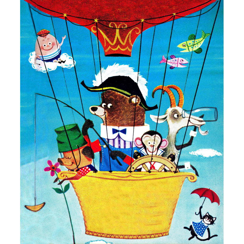 «Flying Balloon» par Kreutzer, reproduction sur toile tendue, H 36 po x l 30 po