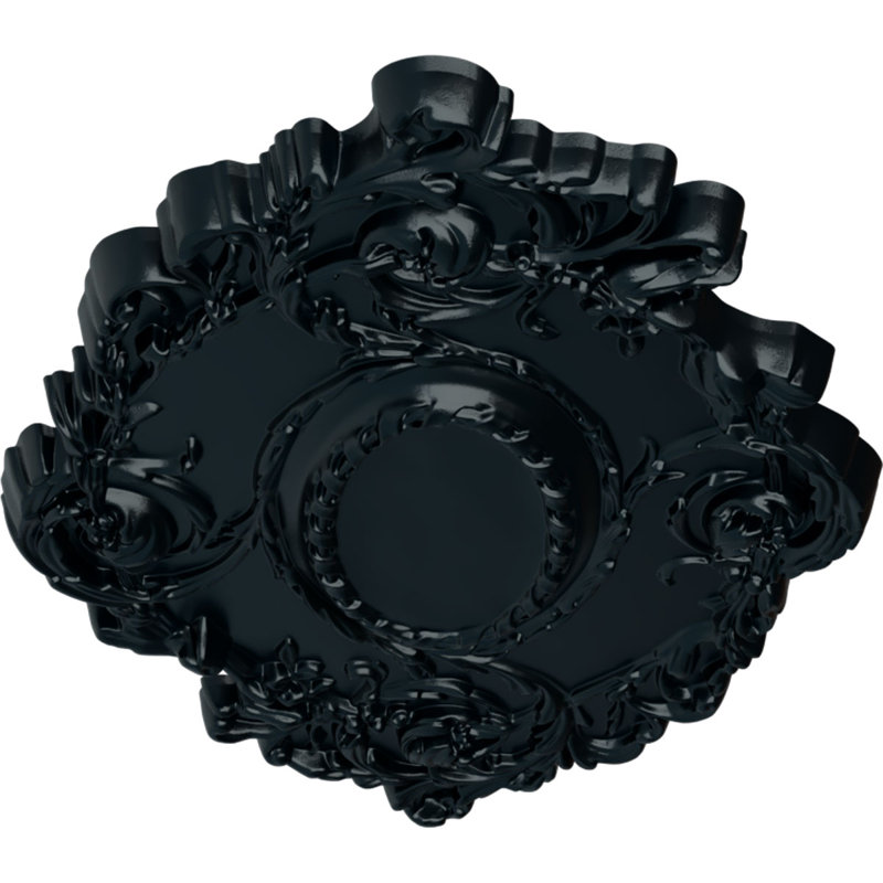 Médaillon de plafond à feuilles fluides l 30 3/8 po x H 20 3/4 po x P 1 po Kinsley, Belladone