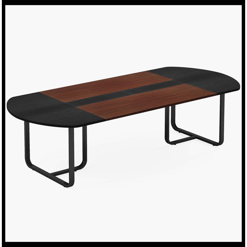 70,86 po Bureau de direction ovale, table de réunion d'ordinateur moderne pour bureau à domicile