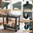 2-Shelf Utility Cart On Wheels, Plastic Rolling Tool Cart Service Cart For Warehouse Workshop Garage