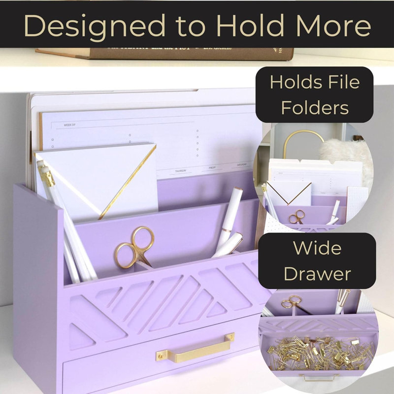 Desk Organiser, Purple