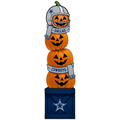 Dallas Cowboys Pumpkin Stacked Leaner With Helmet