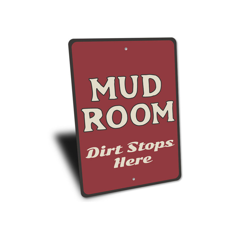 Enseigne en aluminium Mud Room, H 14 po x l 10 po x P 0,04 po