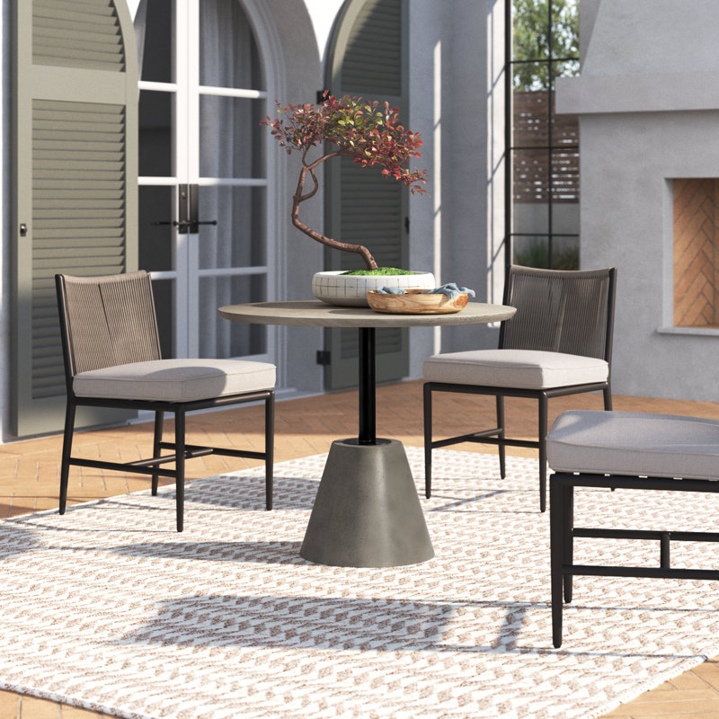 Allengrove Round Metal Outdoor Bistro Table , 35'' in. W 35'' in. D