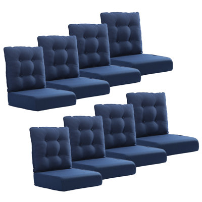 Coussins de remplacement pour canapé d'extérieur en oléfine toutes saisons, coussins de siège profond résistants à l'eau et aux rayons UV pour mobilier d'extérieur, plusieurs couleurs disponibles, 1 à 10 paires