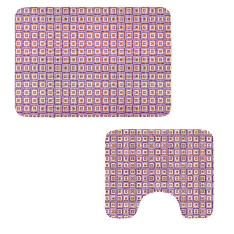 Ensemble de tapis de salle de bain mauve 2 pièces