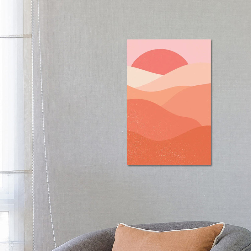 Pastel Red Sunset by EnShape - Wrapped Canvas Print, 66.04 cm H x 45.72 cm W x 1.91 cm D