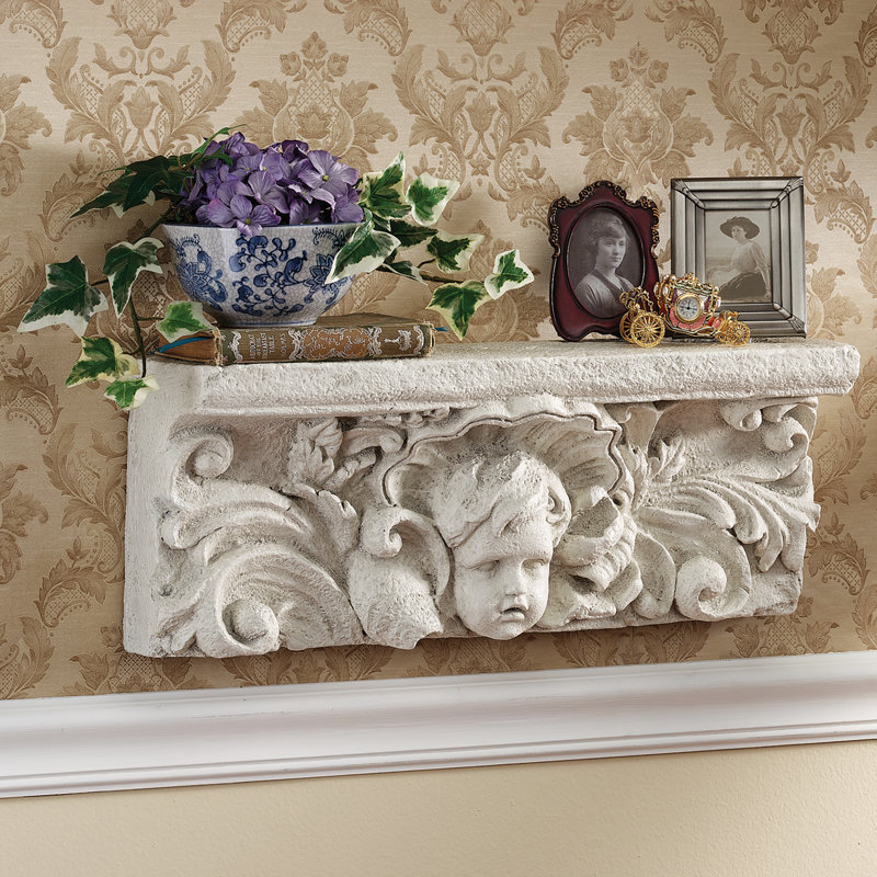 Cathedral Cherub Sculptural Accent Shelf