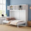 Grand lit escamotable à armoire murale avec armoires supérieures-1635319625