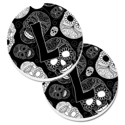 Ceramic Round 2 Piece Car Coaster Set