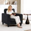 Mid-Century Accent Chairs Featuring Wide Backrest-1186122522