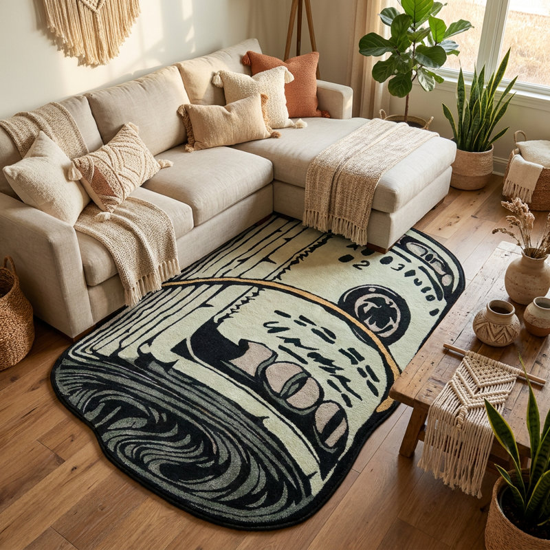 Tapis argent 7 pi x 10 pi