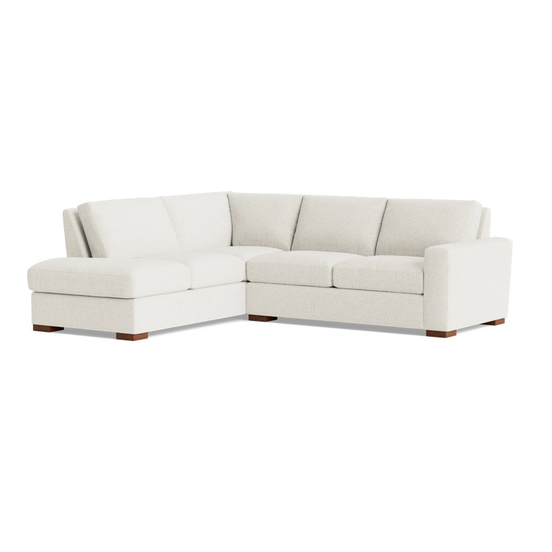 Couch Potato Sectional, Left Hand Facing, Performance Weave - Snow