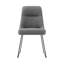 Chaises de salle à manger en tissu et métal gris quartz