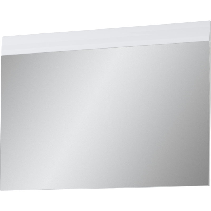 Garcia Wood Flat Wall Mirror, White
