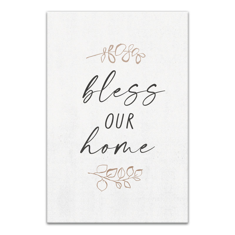 Bless This Home Canvas Print, 18" H x 12" W