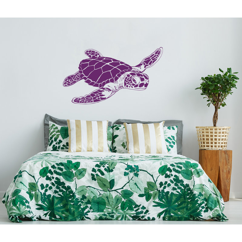 Décalcomanie murale tortue de mer, Violet