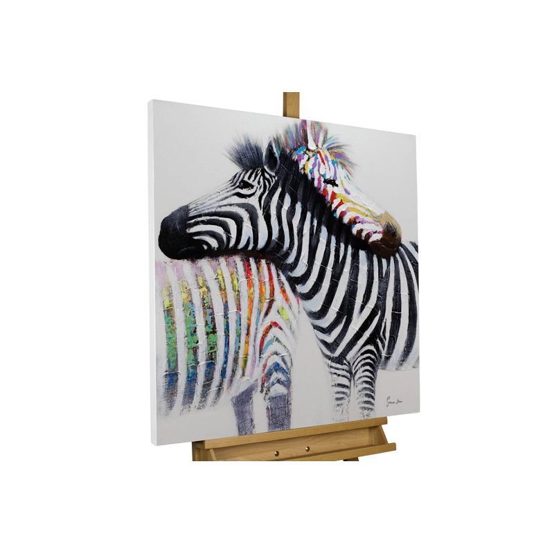 Zebra Love Hand Painted Acrylic Painting