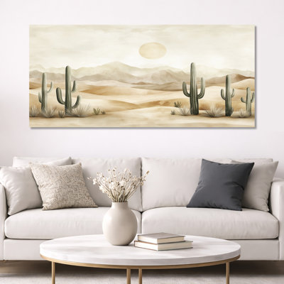  «Desert Scene I - Green Arid», art mural encadré