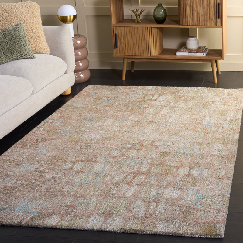 Abstract Hand Tufted Abstract Indoor Rug, 5'-0" x 8'-0" Rectangle