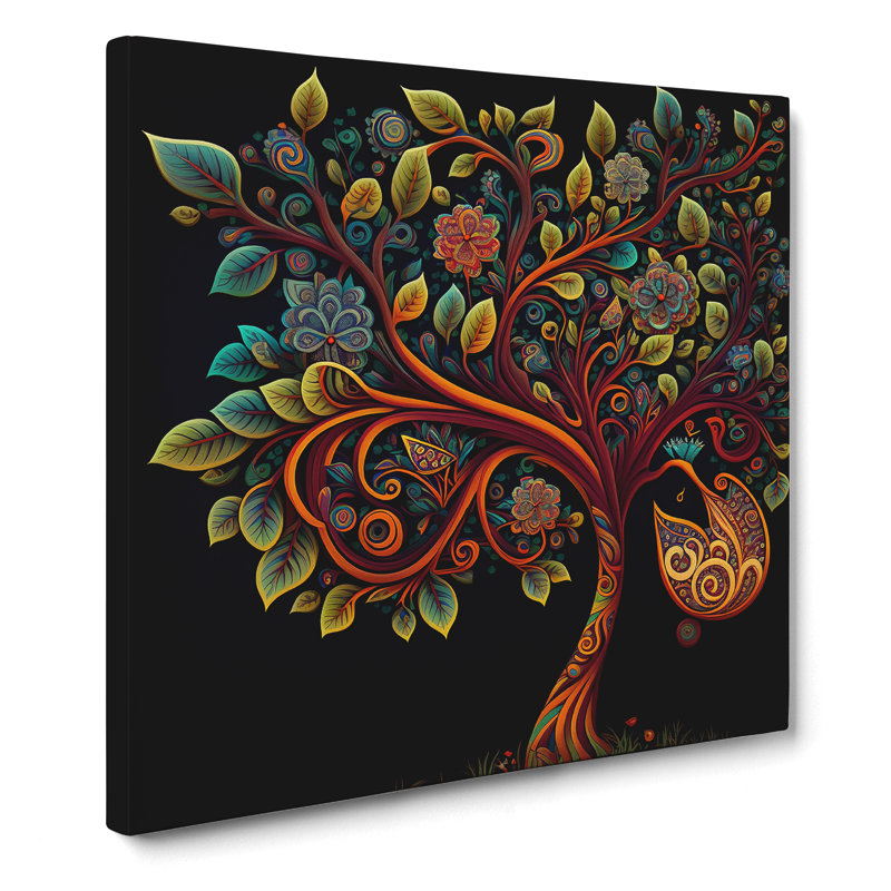 Apple Tree Paisley Art - Print, 50cm H x 50cm W x 3cm D