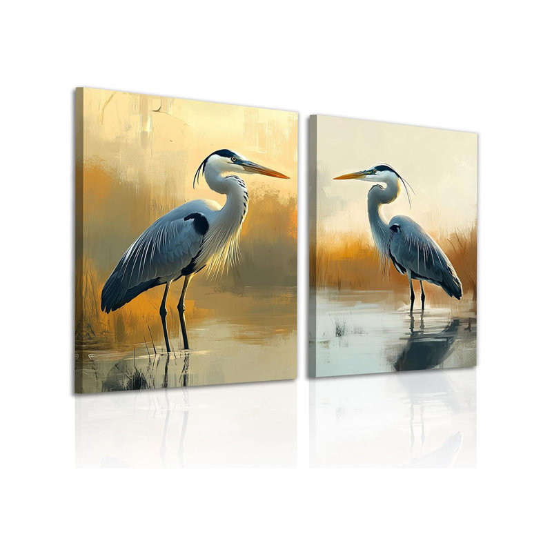 2 Piece Wrapped Canvas Print, 60 cm H x 80 cm W
