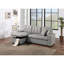 Canapé modulaire convertible gris clair en faux cuir convertible