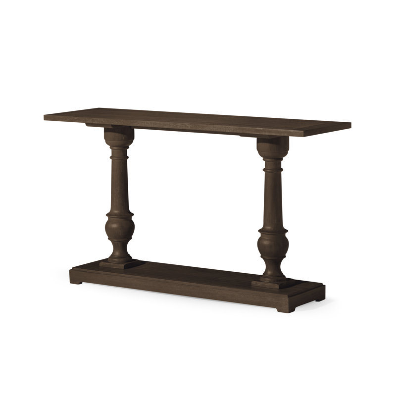 Arthur 60" Antiqued Brown Solid Wood Console Table