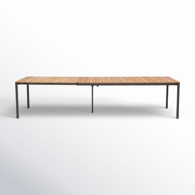Moores Rectangular Teak Extendable Outdoor Dining Table , 130'' in. W 38'' in. D